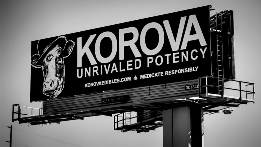 Billboard for cannabis brand.