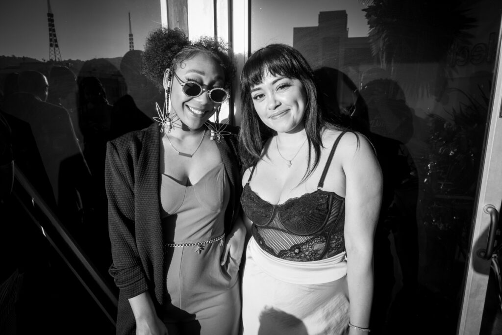 Tyler Therapy and Ashley Covarrubias attend Natural High Company's inaugural Juneteenth Emancipation Edition of the “Plates and Plants" dinner series honoring Black Changemakers in Cannabis, Hollywood, June 17th, 2022.