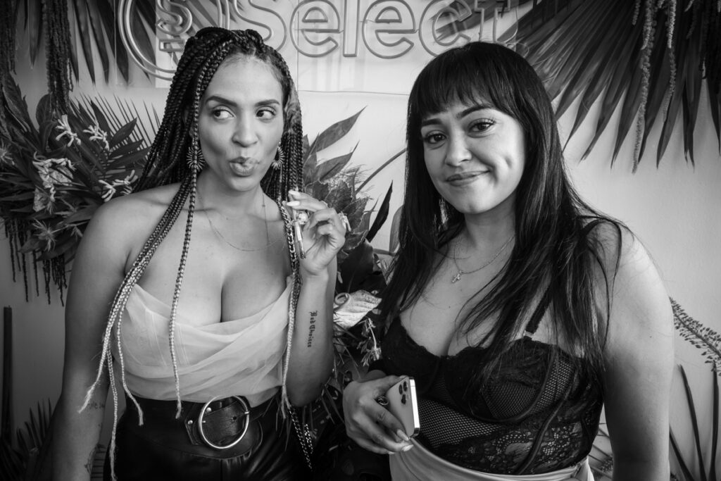 Erica Dickerson and Ashly Covarrubias attend Natural High Company's inaugural Juneteenth Emancipation Edition of the “Plates and Plants" dinner series honoring Black Changemakers in Cannabis, Hollywood, June 17th, 2022.